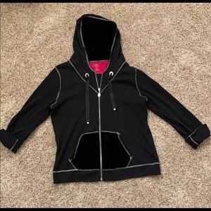 itw by Claude Brown black zip up hooded